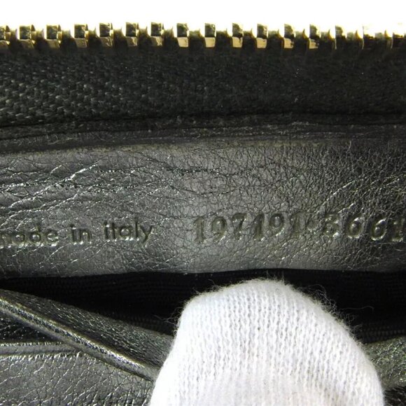 Authenticity guaranteed SAINT LAURENT Long Wallet Y Mail Leather USED - Picture 9 of 9